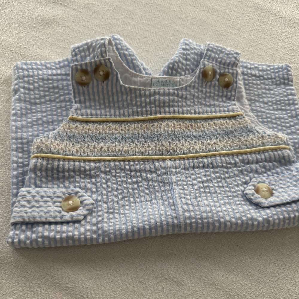 Edgehill Sheersucker smocked boys size 3Months